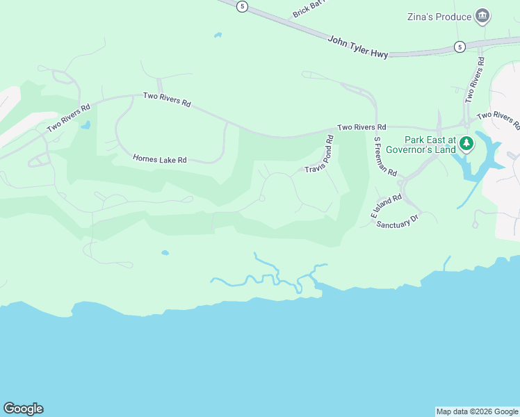 map of restaurants, bars, coffee shops, grocery stores, and more near 2333 West Island Road in Williamsburg