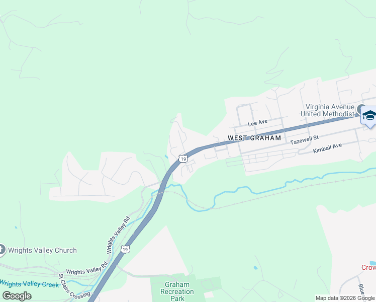 map of restaurants, bars, coffee shops, grocery stores, and more near 2292 Virginia Avenue in Bluefield