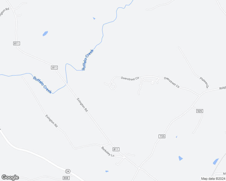 map of restaurants, bars, coffee shops, grocery stores, and more near 252 Overstreet Circle in Evington