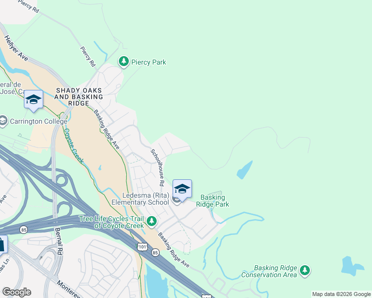 map of restaurants, bars, coffee shops, grocery stores, and more near 862 Promenade Court in San Jose