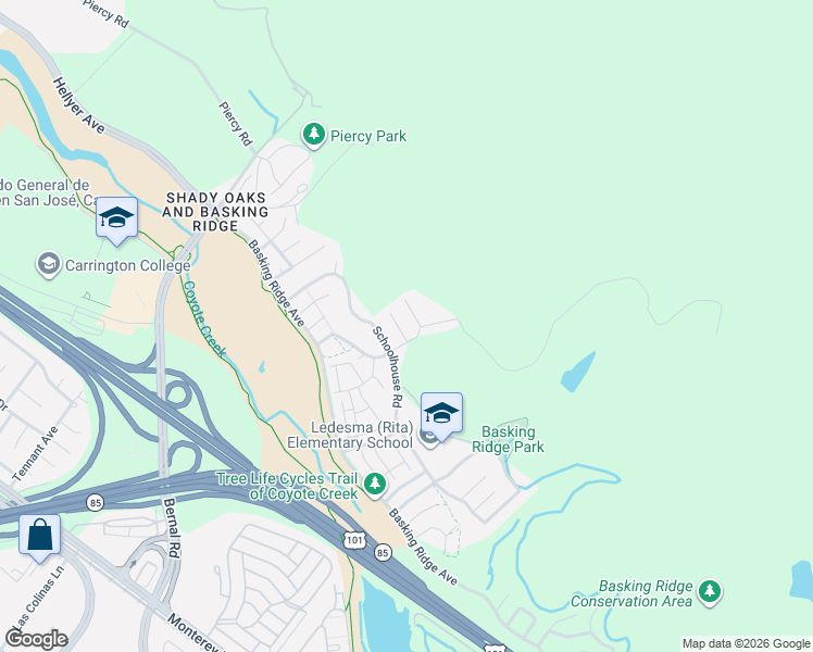 map of restaurants, bars, coffee shops, grocery stores, and more near 826 Promenade Court in San Jose