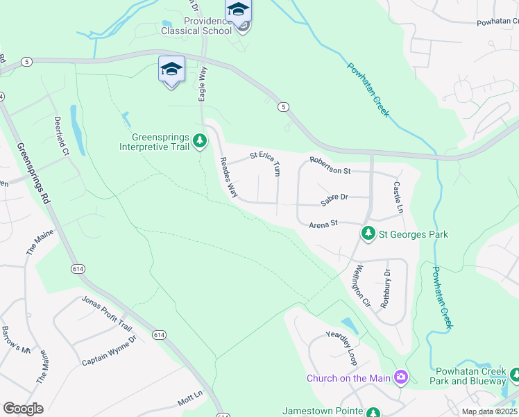 map of restaurants, bars, coffee shops, grocery stores, and more near 3312 Reades Way in Williamsburg
