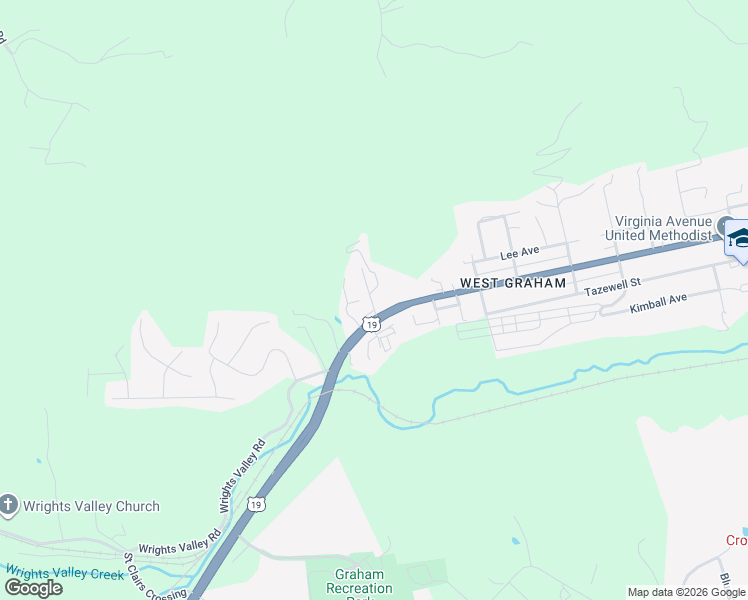 map of restaurants, bars, coffee shops, grocery stores, and more near 2292 Virginia Avenue in Bluefield