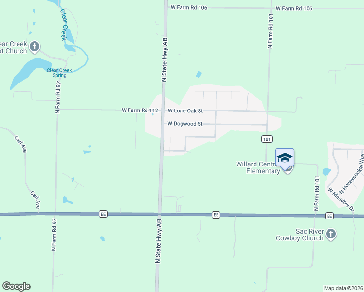 map of restaurants, bars, coffee shops, grocery stores, and more near 7105 Woodlawn Street in Springfield