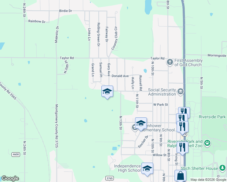 map of restaurants, bars, coffee shops, grocery stores, and more near 992 Mulberry Street in Independence