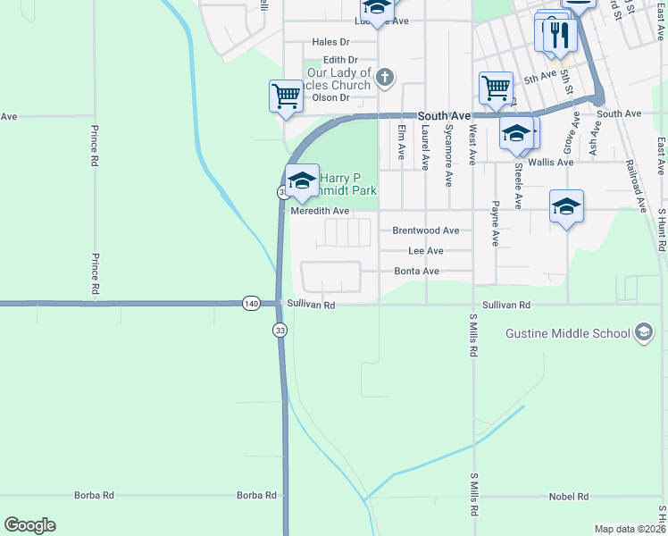 map of restaurants, bars, coffee shops, grocery stores, and more near 1460 Portsmouth Lane in Gustine