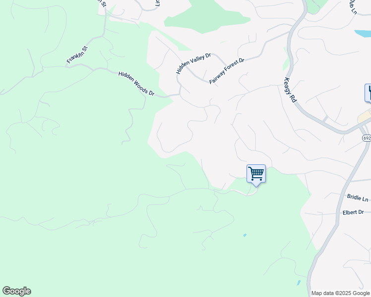 map of restaurants, bars, coffee shops, grocery stores, and more near 6524 Fairway View Trail in Roanoke