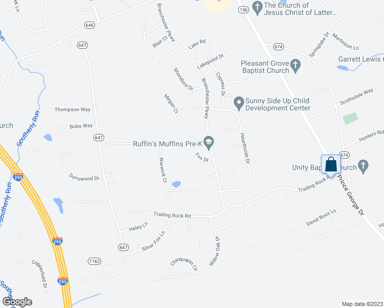 map of restaurants, bars, coffee shops, grocery stores, and more near 6941 Fox Drive in Prince George