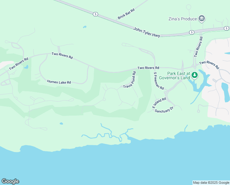 map of restaurants, bars, coffee shops, grocery stores, and more near 2301 West Island Road in Williamsburg