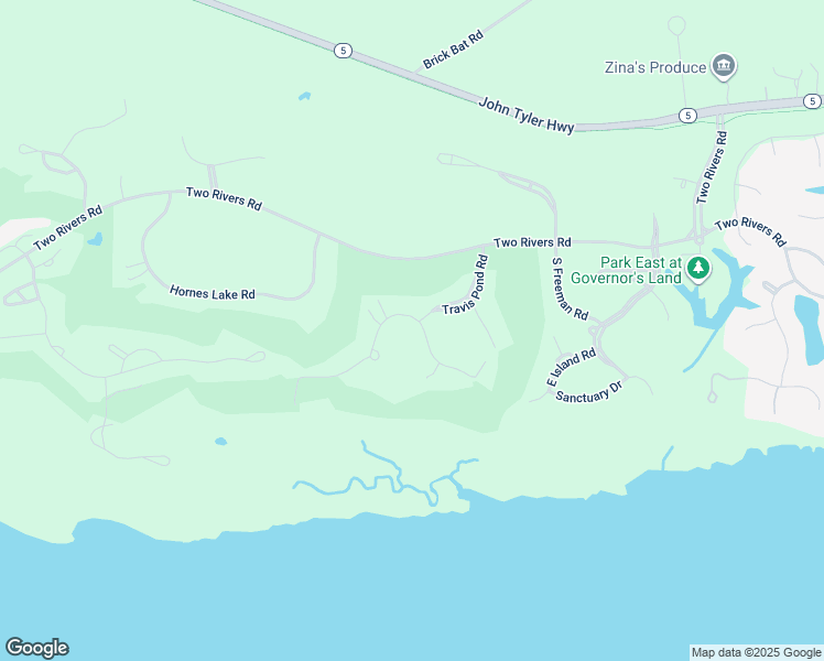 map of restaurants, bars, coffee shops, grocery stores, and more near 2301 West Island Road in Williamsburg