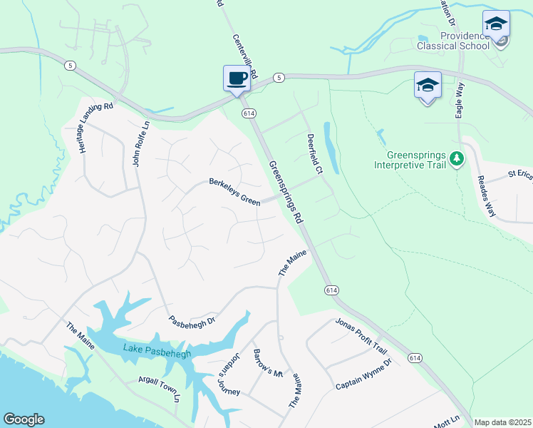 map of restaurants, bars, coffee shops, grocery stores, and more near 3005 Stoney Creek Drive in Williamsburg