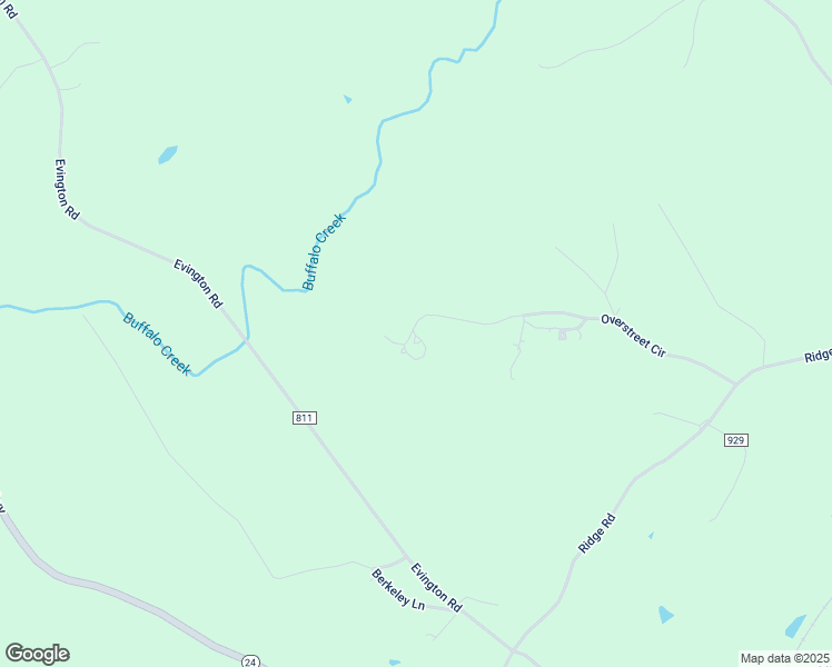 map of restaurants, bars, coffee shops, grocery stores, and more near 252 Overstreet Circle in Evington