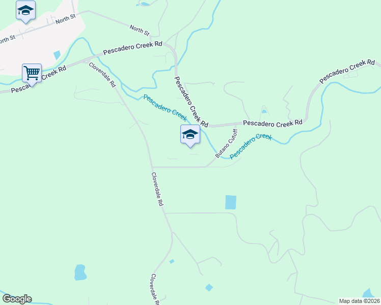 map of restaurants, bars, coffee shops, grocery stores, and more near 350 Butano Cut-Off in Pescadero