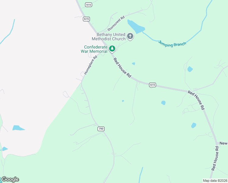 map of restaurants, bars, coffee shops, grocery stores, and more near 2439 Red House Road in Rustburg