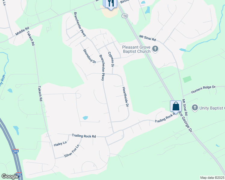 map of restaurants, bars, coffee shops, grocery stores, and more near 7032 Maple Leaf Lane in Prince George