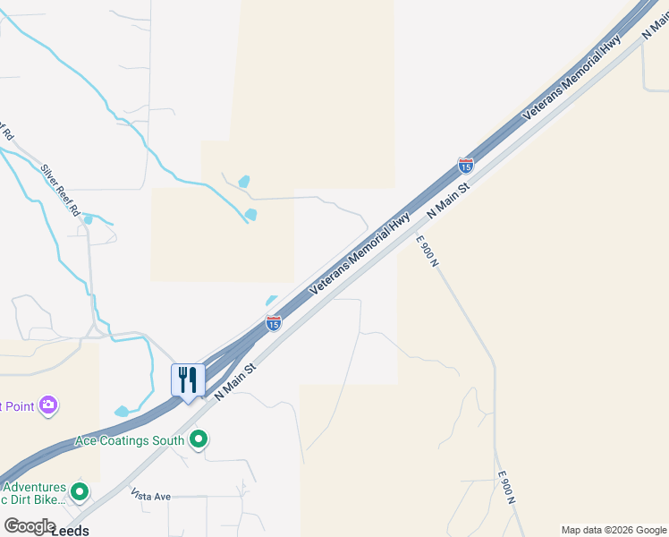 map of restaurants, bars, coffee shops, grocery stores, and more near Veterans Memorial Highway in Leeds