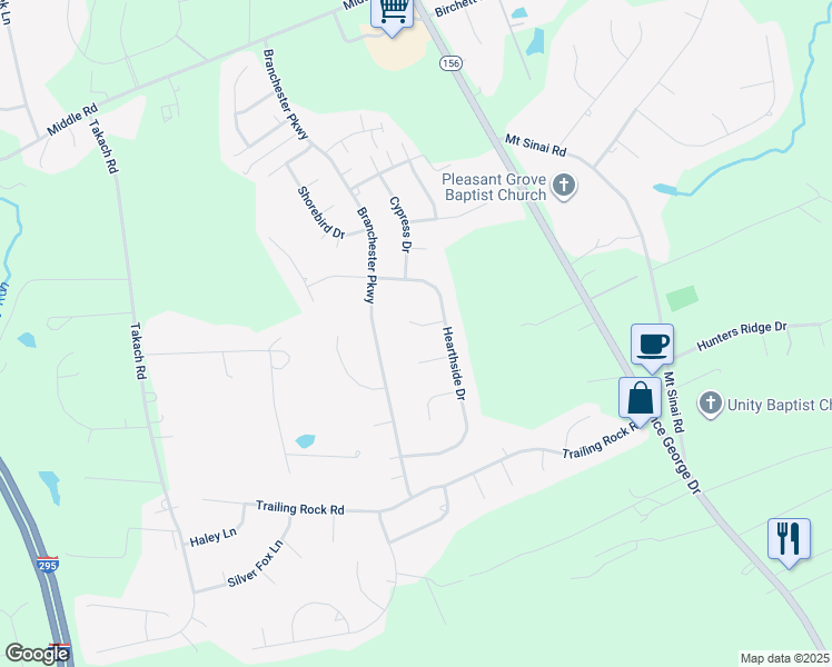 map of restaurants, bars, coffee shops, grocery stores, and more near 6917 Ash Court in Prince George