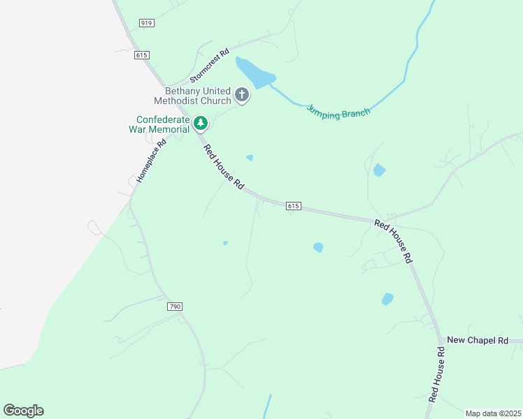 map of restaurants, bars, coffee shops, grocery stores, and more near 2555 Red House Road in Rustburg