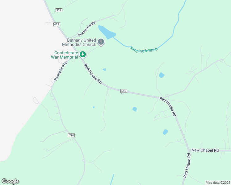 map of restaurants, bars, coffee shops, grocery stores, and more near 2555 Red House Road in Rustburg