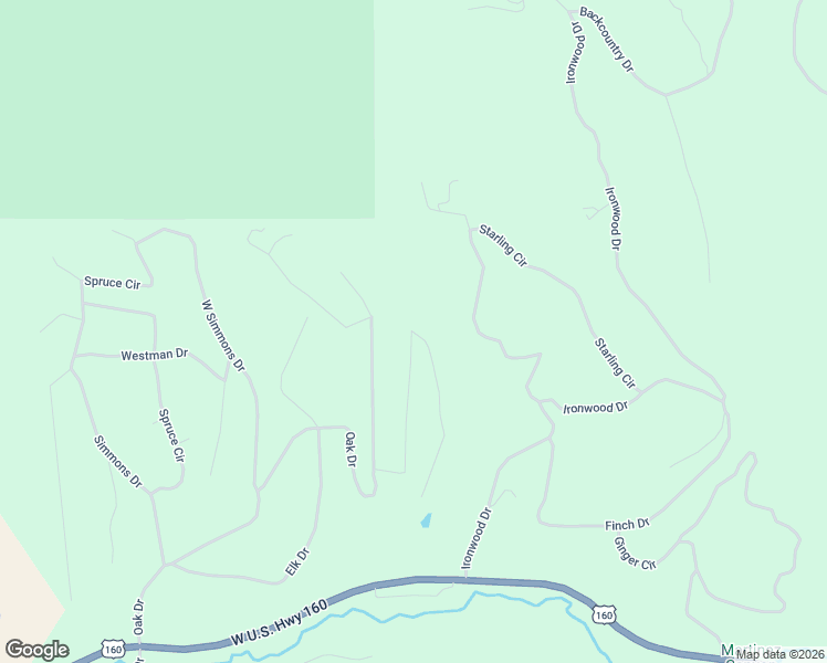 map of restaurants, bars, coffee shops, grocery stores, and more near 421 Circle Drive in Pagosa Springs