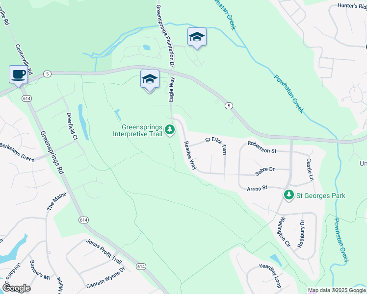 map of restaurants, bars, coffee shops, grocery stores, and more near 3248 Reades Way in Williamsburg