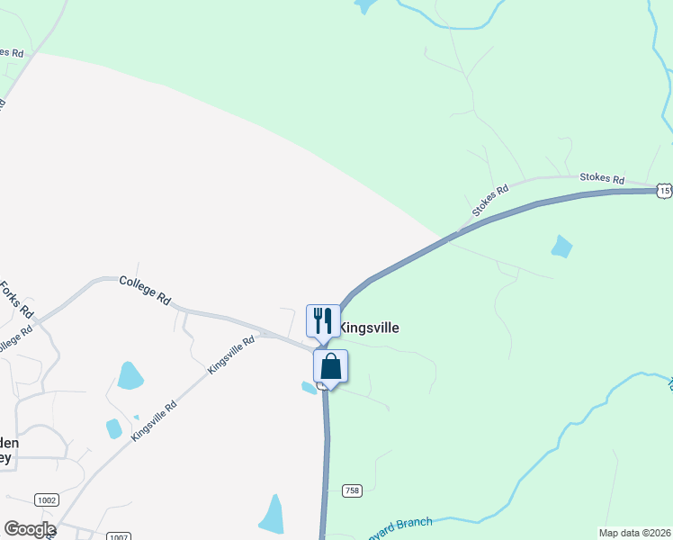 map of restaurants, bars, coffee shops, grocery stores, and more near 4996 Farmville Road in Farmville