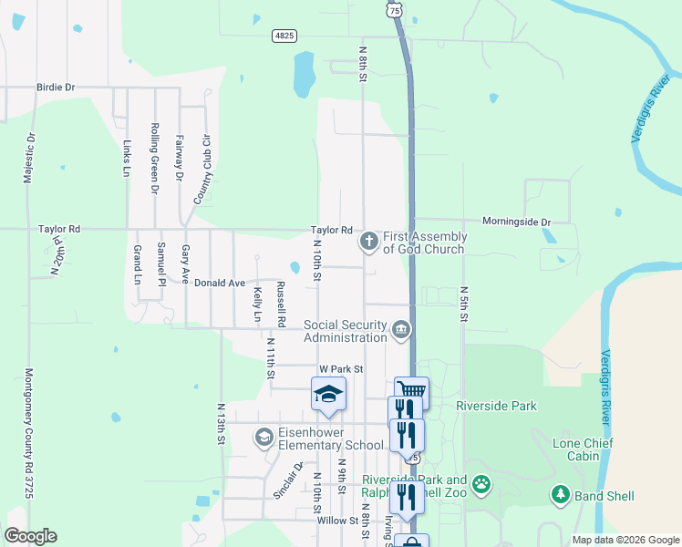 map of restaurants, bars, coffee shops, grocery stores, and more near 200-318 Crestview Drive in Independence
