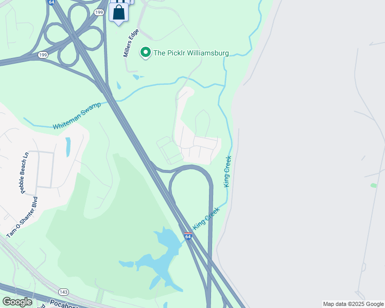 map of restaurants, bars, coffee shops, grocery stores, and more near 105 Calais Street in Williamsburg