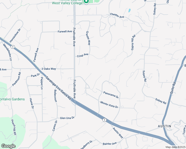 map of restaurants, bars, coffee shops, grocery stores, and more near 15050 Oriole Road in Saratoga