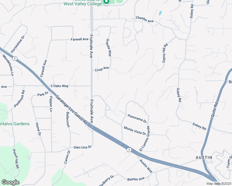 map of restaurants, bars, coffee shops, grocery stores, and more near 15050 Oriole Road in Saratoga