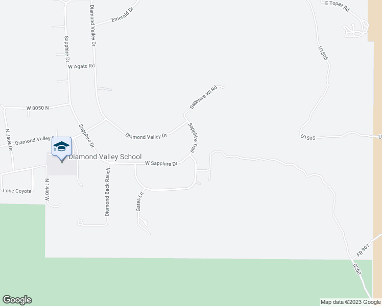 map of restaurants, bars, coffee shops, grocery stores, and more near 8333 North Sapphire Drive in St. George