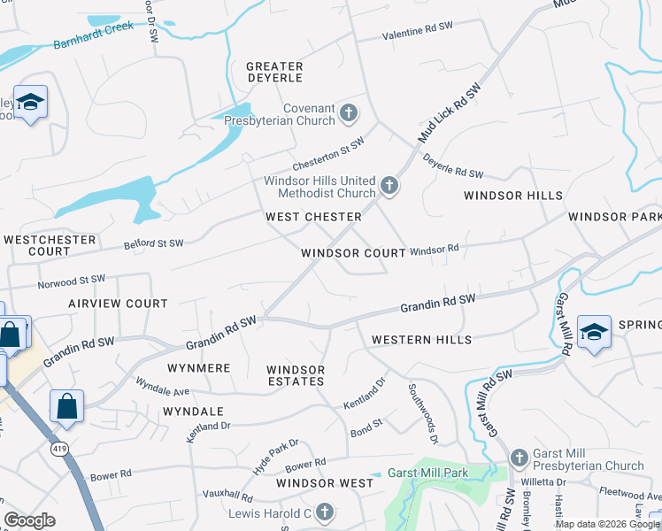 map of restaurants, bars, coffee shops, grocery stores, and more near 3852 Amber Way Circle Southwest in Roanoke