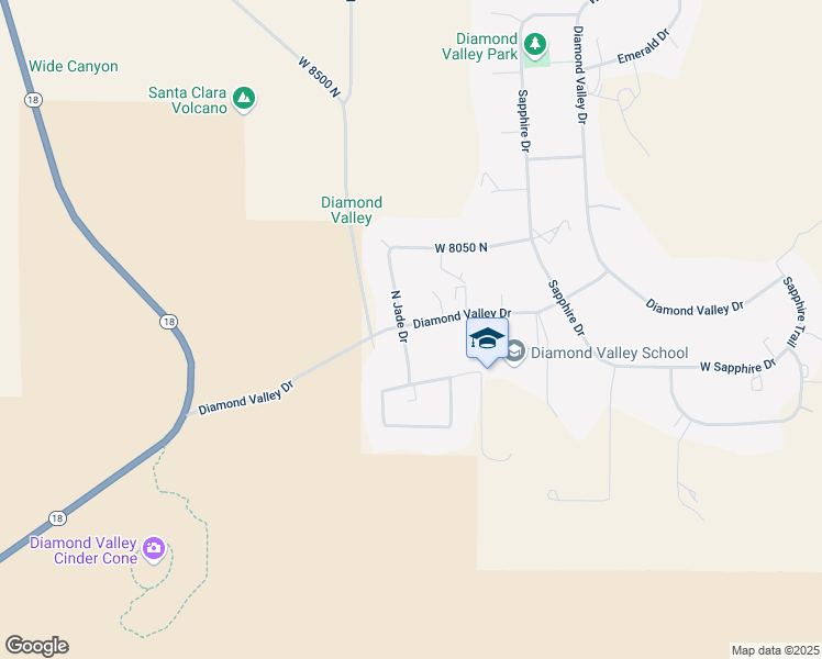 map of restaurants, bars, coffee shops, grocery stores, and more near 7960 N Jade in St George