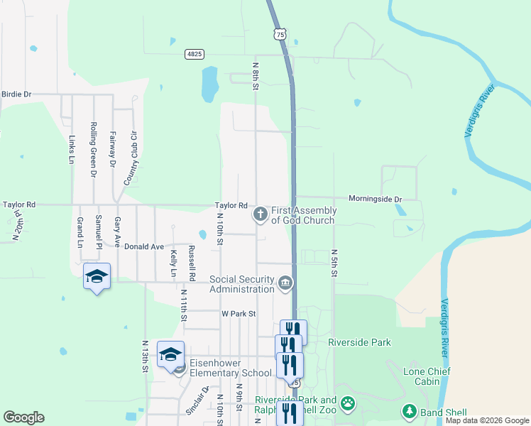 map of restaurants, bars, coffee shops, grocery stores, and more near 130-198 Taylor Road in Independence