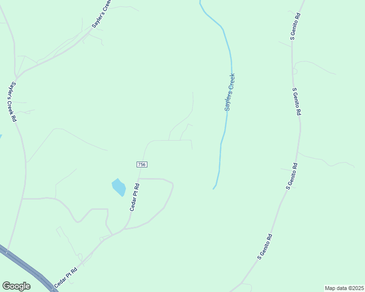 map of restaurants, bars, coffee shops, grocery stores, and more near State Route 756 in Burkeville