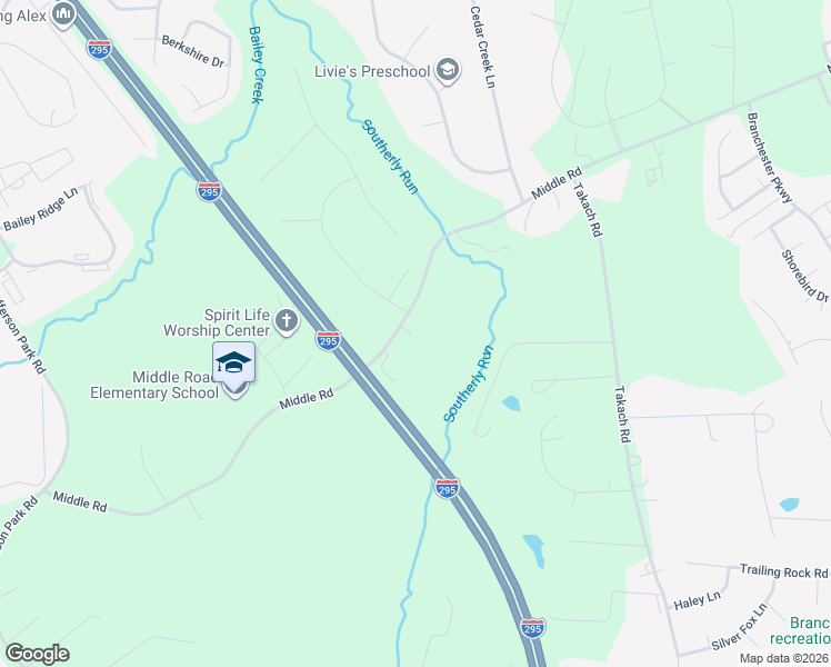 map of restaurants, bars, coffee shops, grocery stores, and more near 5701 Middle Road in Prince George