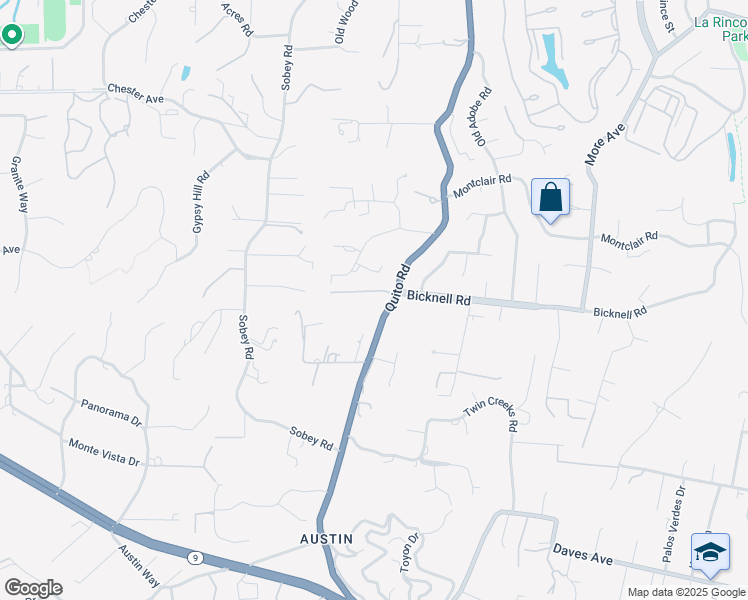 map of restaurants, bars, coffee shops, grocery stores, and more near 18532 Aquino Way in Saratoga
