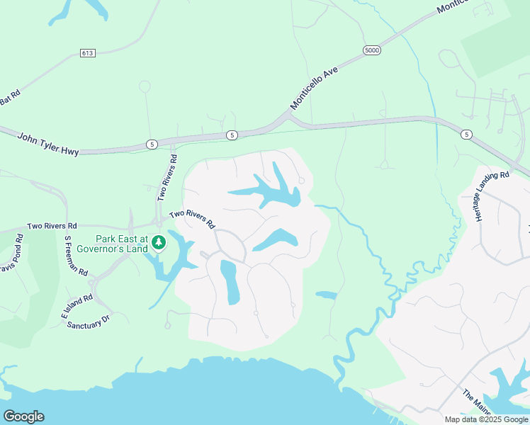 map of restaurants, bars, coffee shops, grocery stores, and more near 2900 Thomas Smith Lane in Williamsburg