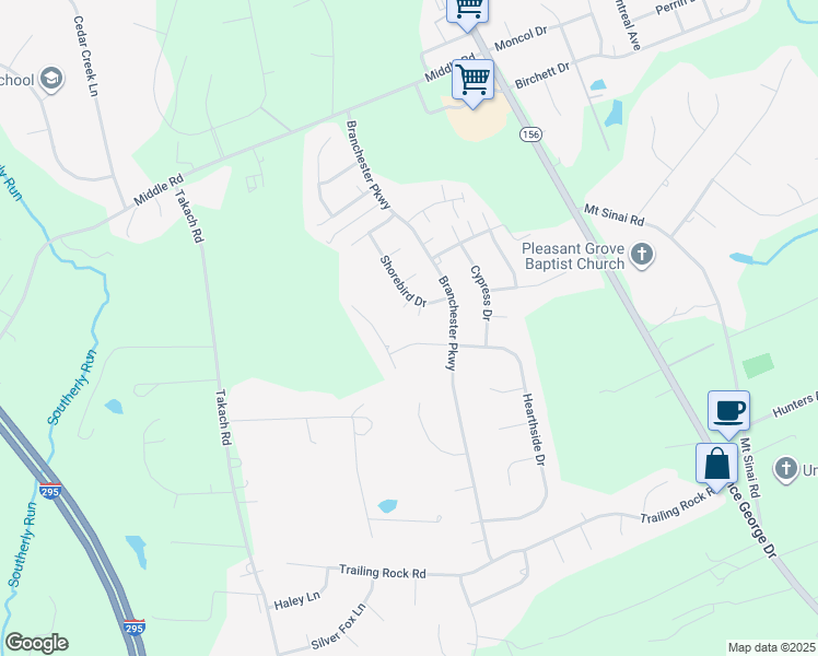 map of restaurants, bars, coffee shops, grocery stores, and more near 6908 Shorebird Court in Prince George