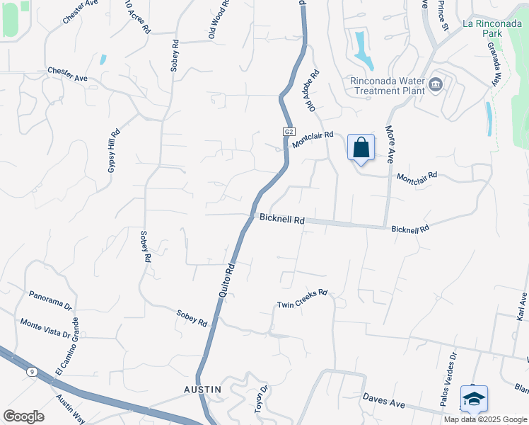 map of restaurants, bars, coffee shops, grocery stores, and more near 14960 Quito Road in Los Gatos