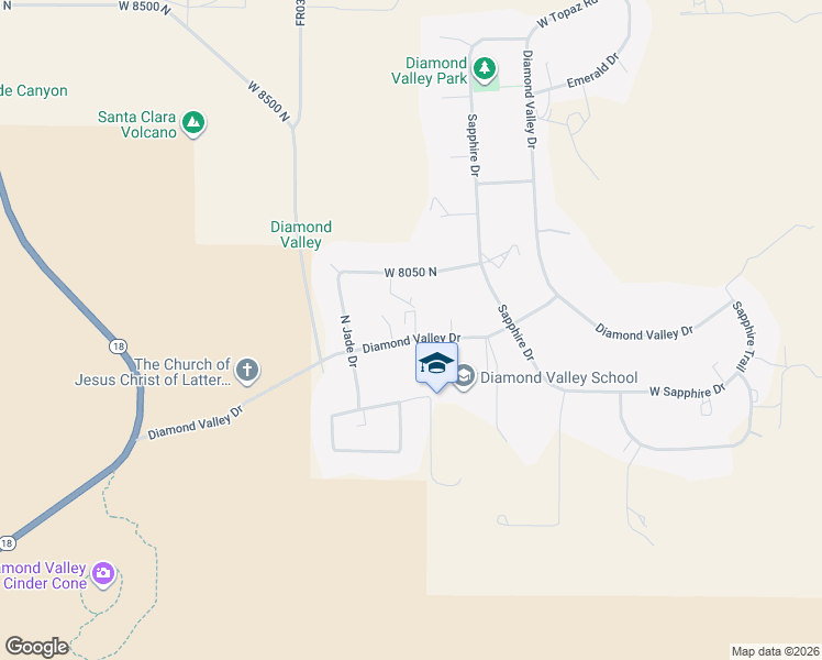map of restaurants, bars, coffee shops, grocery stores, and more near 1488 Diamond Valley Drive in St. George