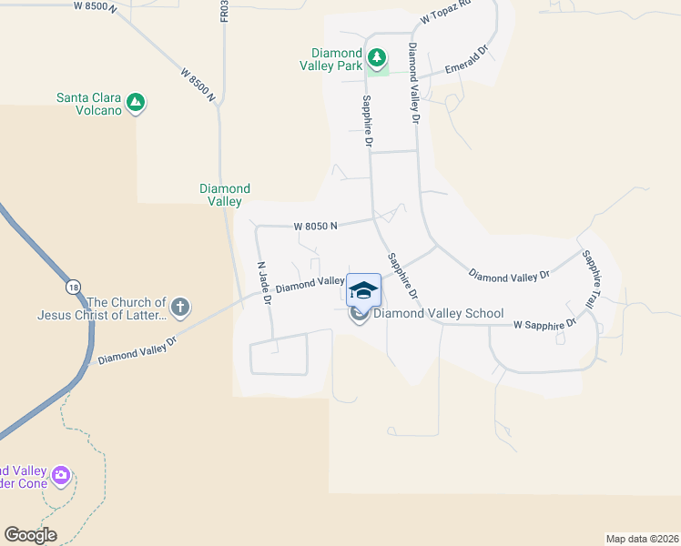 map of restaurants, bars, coffee shops, grocery stores, and more near 1442 West Diamond Valley Drive in St. George