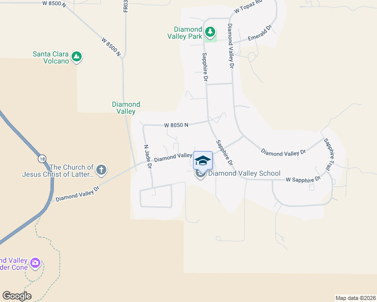 map of restaurants, bars, coffee shops, grocery stores, and more near 1442 West Diamond Valley Drive in St. George