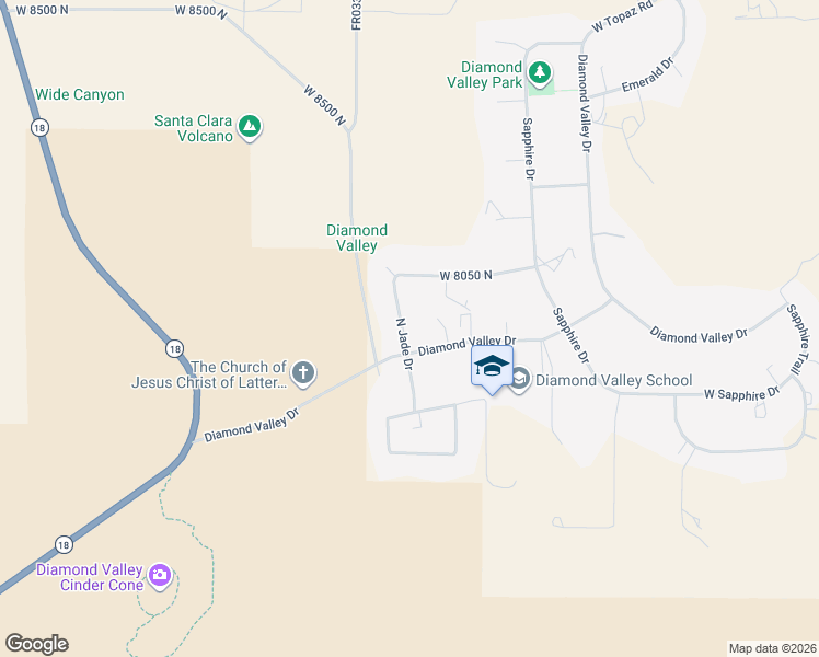 map of restaurants, bars, coffee shops, grocery stores, and more near 7960 N Jade in St George