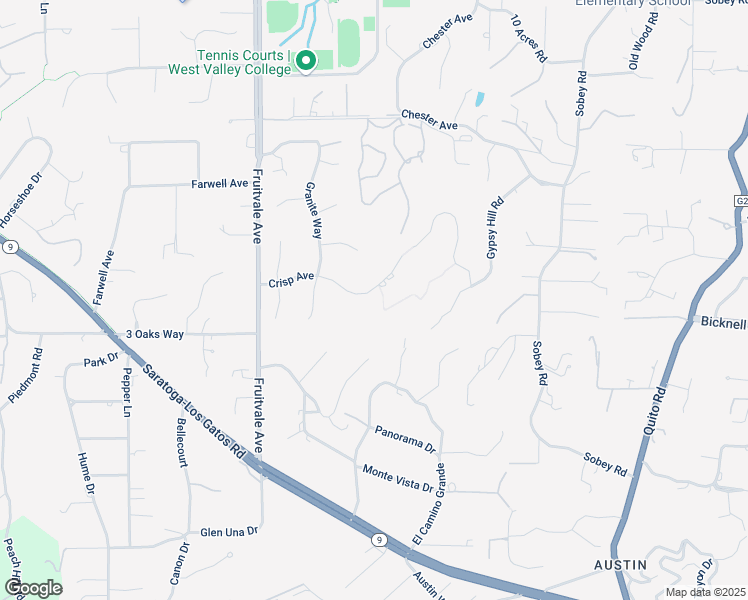map of restaurants, bars, coffee shops, grocery stores, and more near 19272 Crisp Avenue in Saratoga