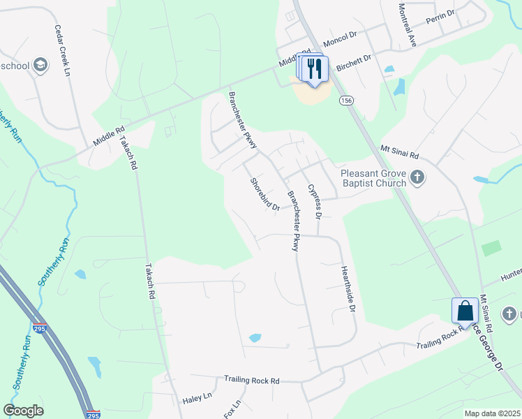 map of restaurants, bars, coffee shops, grocery stores, and more near 6908 Shorebird Court in Prince George