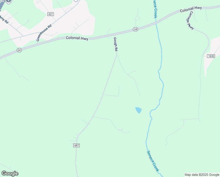 map of restaurants, bars, coffee shops, grocery stores, and more near 440 Gough Road in Rustburg