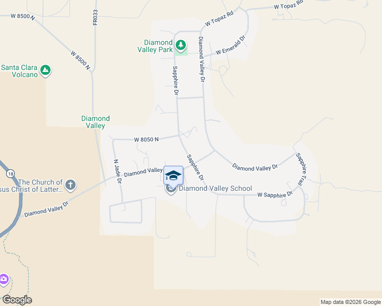 map of restaurants, bars, coffee shops, grocery stores, and more near 7998 Sapphire Drive in St. George