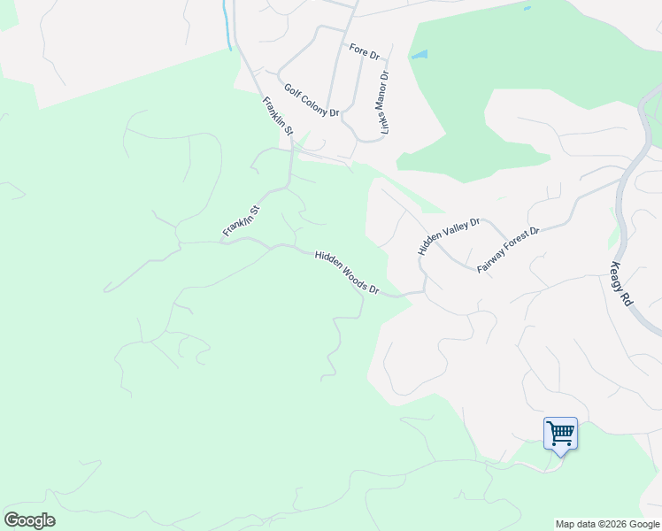 map of restaurants, bars, coffee shops, grocery stores, and more near 6519 Hidden Woods Dr in Roanoke