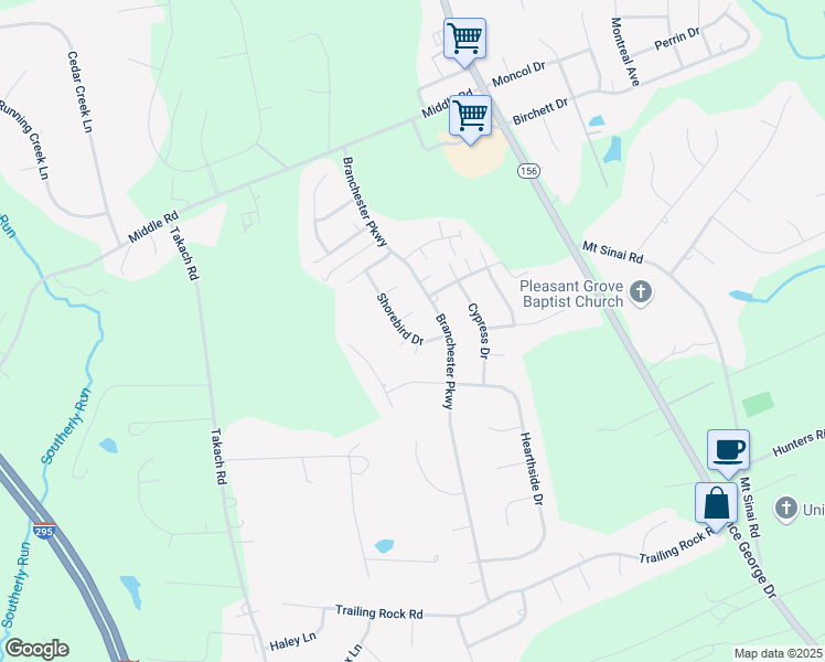 map of restaurants, bars, coffee shops, grocery stores, and more near 4328 Shorebird Drive in Prince George